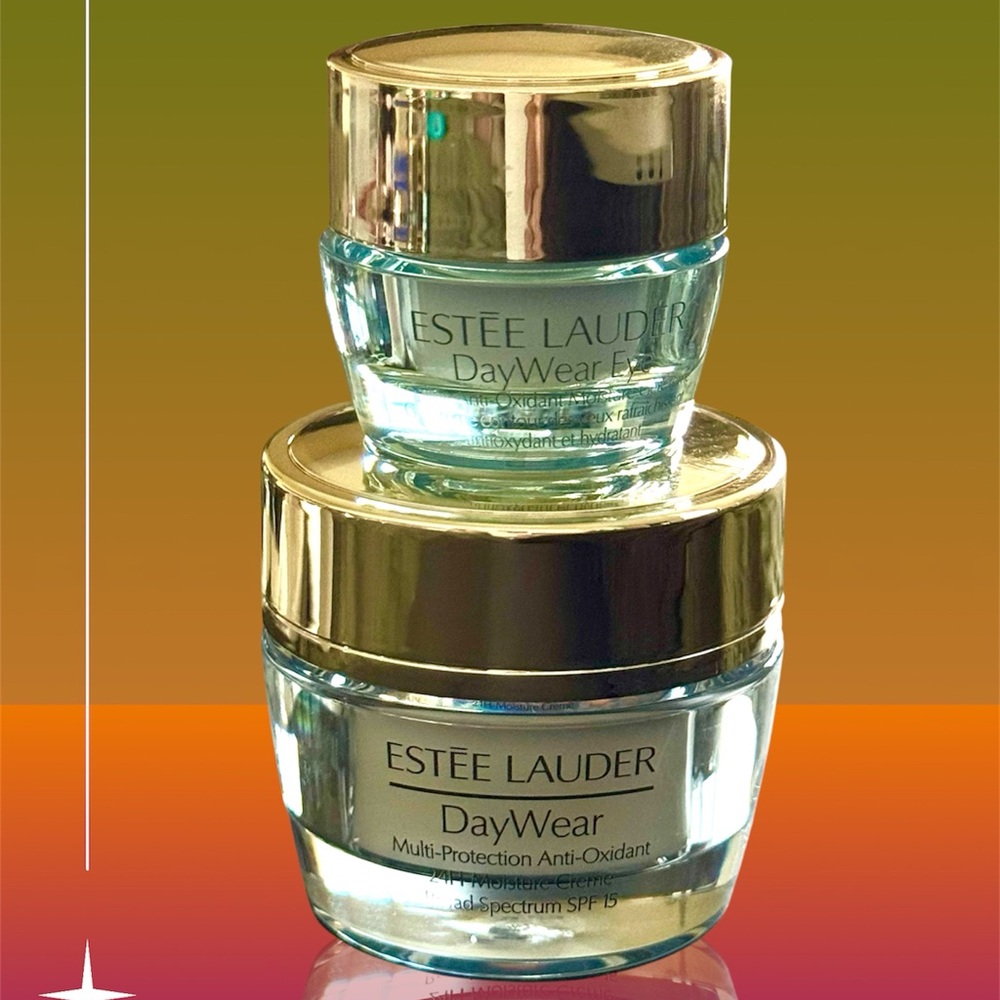 ESTEE LAUDER 2p DayWear Moisturizer 0.5oz & Cooling Eye Gel Cream 0.17oz Lotion